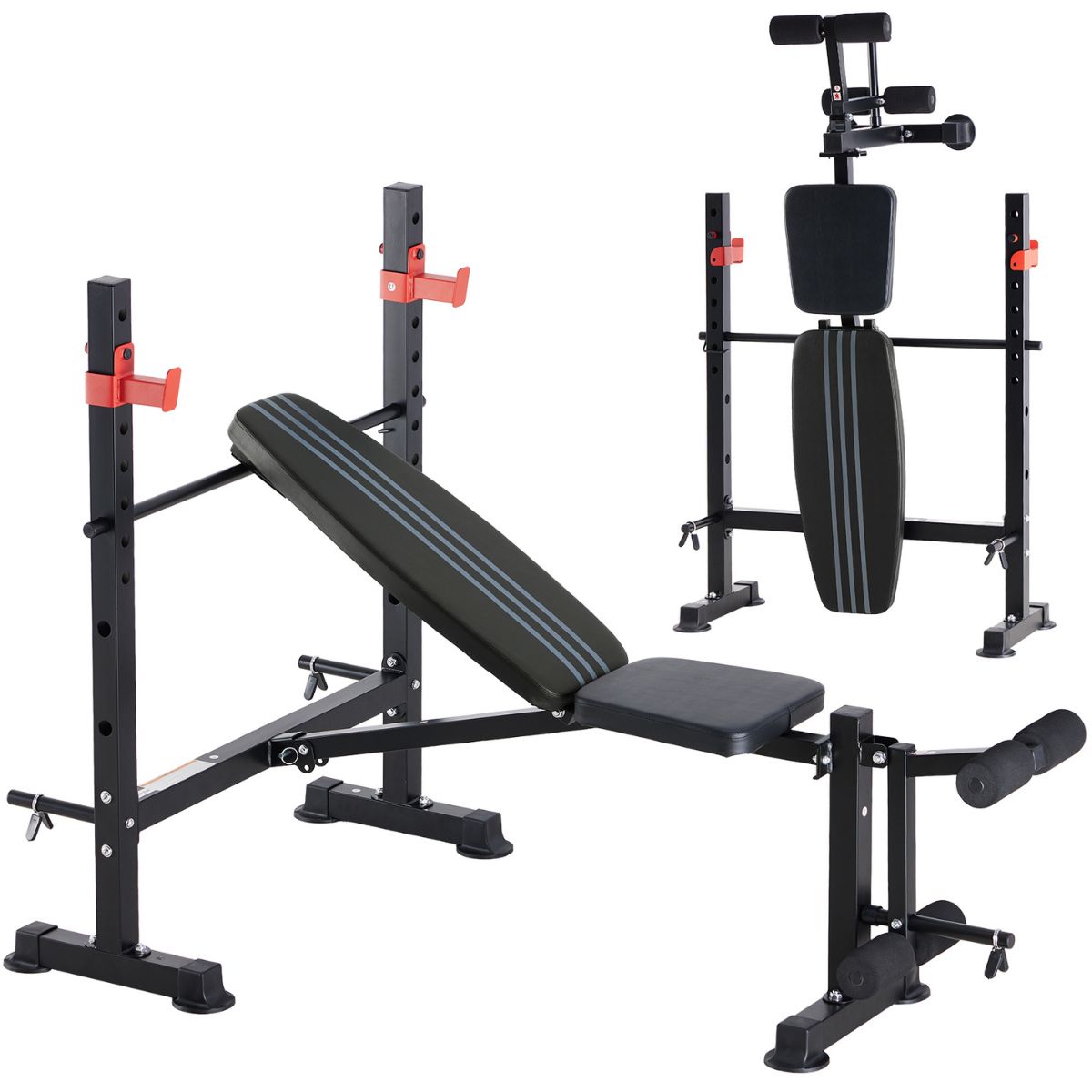 foldable bench press set with rack 1