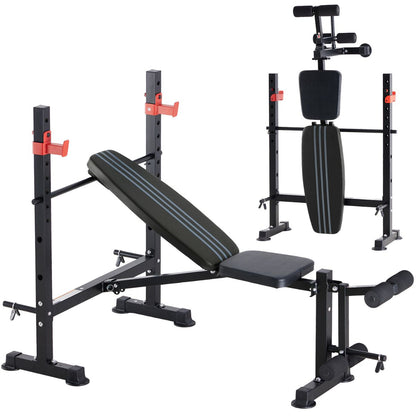 foldable bench press set with rack 1