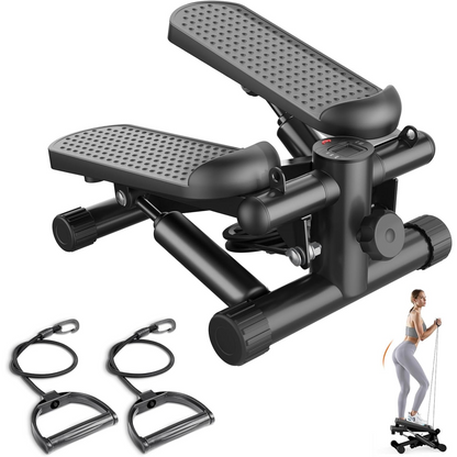 Mini stepper with two resistance bands