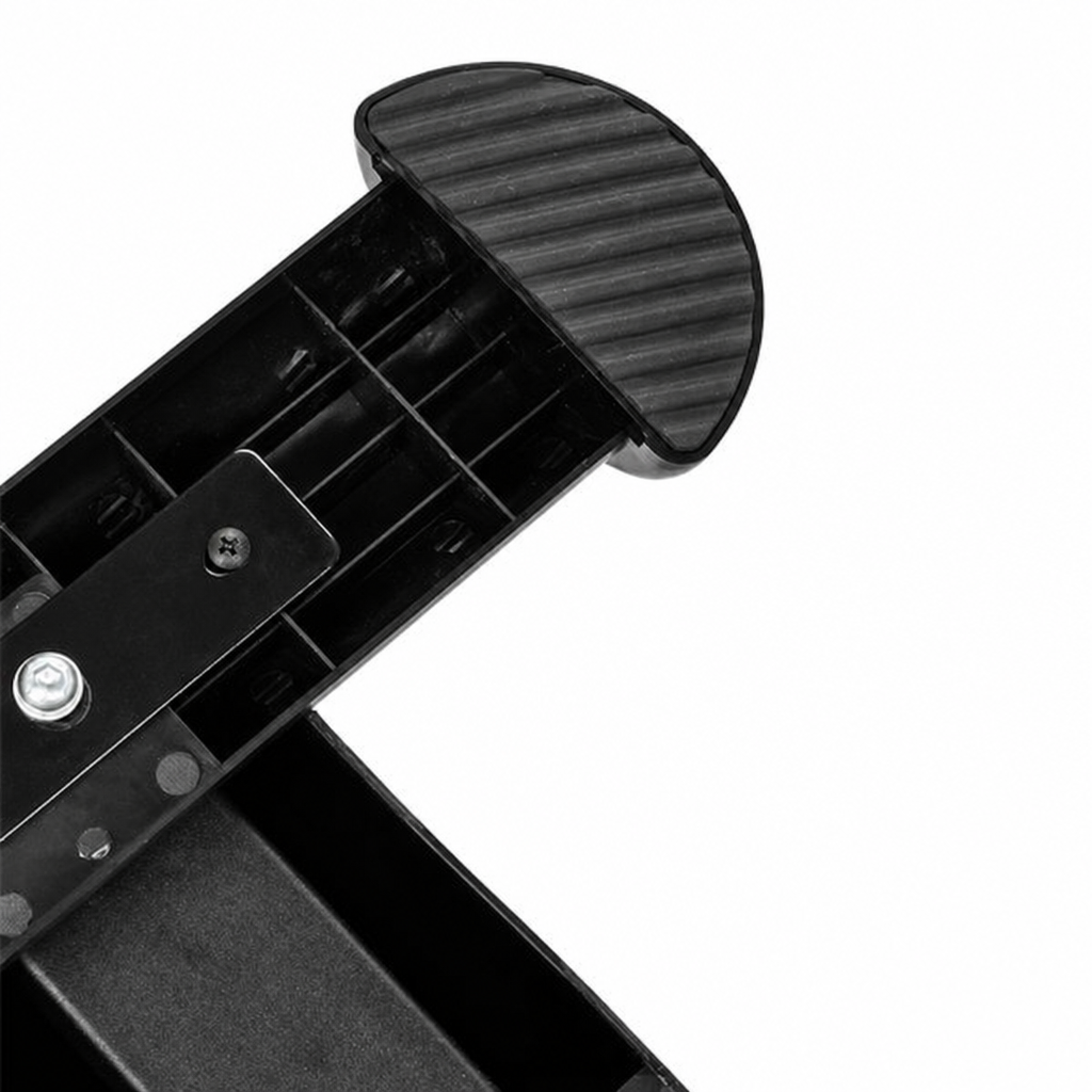 Close-up of the non-slip foot pad of the mini pedal exerciser