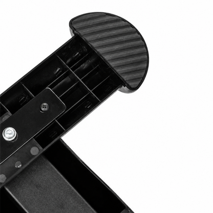 Close-up of the non-slip foot pad of the mini pedal exerciser