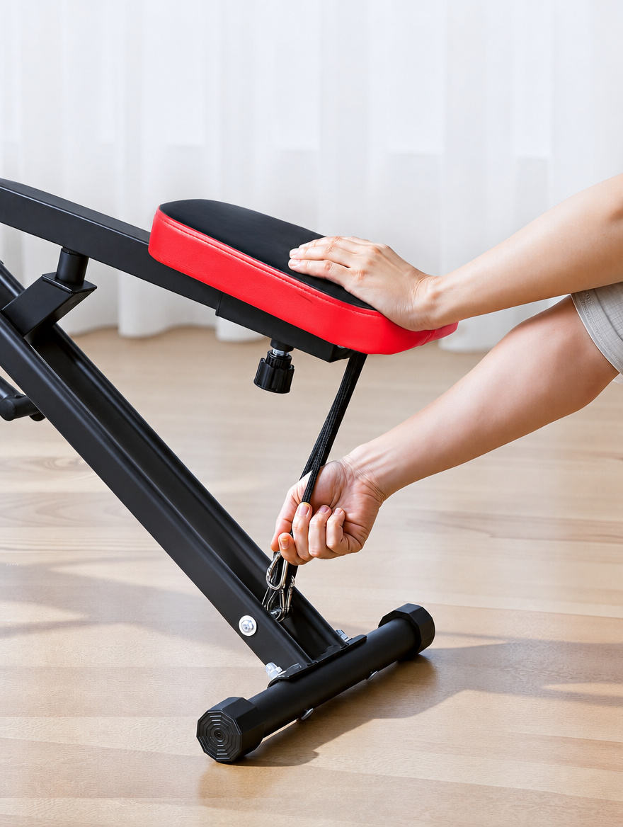 foldable squat machine 3, resistance band hook